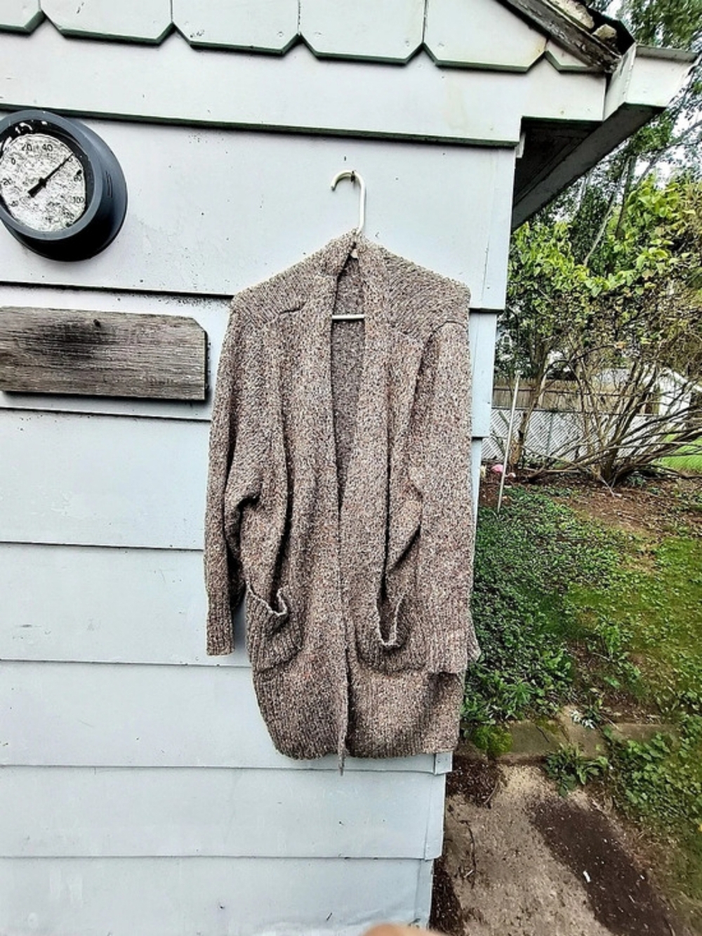Size 2XLWomen's Abstract Knit Cardigan in Brown & Pink Like New 20 W To 22 W22